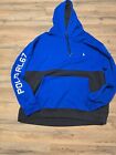 Polo Ralph Lauren RL67 Hoodie Blue and Black 3XB Big and Tall rare activewear