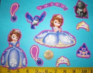 New Disney Princess Sofia Iron-ons Fabric Appliques Iron-ons