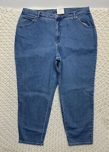 New Just My Size Jeans Womens 22W Petite 39x29 Tapared Leg Blue Stretch Denim