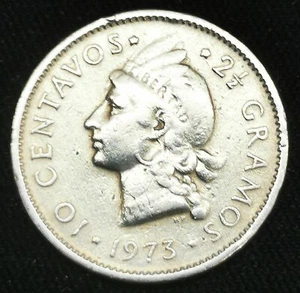 ** Dominican Republic 1973 10 Centavos coin - XF - Picture 1 of 2