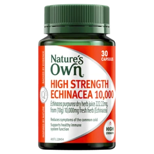Nature's Own High Strength Echinacea 10000mg 30 Capsules Immune Health Natures - Picture 1 of 3