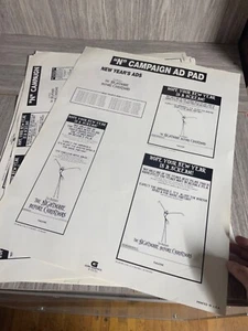 The Nightmare Before Christmas Campaign Ad Pad Sheets 12 sheets E G J K M and N - Picture 1 of 18