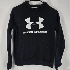 Under Armour Felpa con Cappuccio Pullover ColdGear Felpa Atletica Nera YLG Tempo Libero - Foto 1 di 6