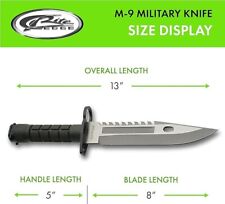 SZCO Supplies 13" M-9 Bayonet Military Style Tactical Saw Back Knife,Green/Bl...
