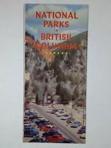 1950's National Parks British Colombia Canada Map Vtg Tourist Pamphlet Booklet - Picture 1 of 4