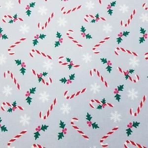 Handmade Decorative Table Runner Silver Grey Red Candy Canes Xmas 186cm x 31cm - Picture 1 of 16