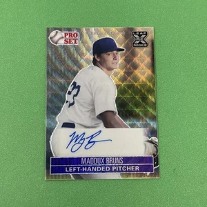 Maddux Bruns Rookie Auto /20 PURPLE WAVE 2021 Pro Set Metal XRC #PS1-MB1 Dodgers - Picture 1 of 4
