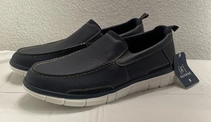 George Men's Blue Casual Slip-on Moc Toe Goring Lightweight Shoes Size 9 NWT NEW - Picture 1 of 8