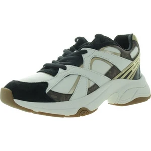 MICHAEL Michael Kors Womens Leo Trainer White Casual And Fashion Sneakers 8173 - Picture 1 of 2