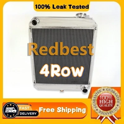 For 1960-1966 Chevrolet C10/20/30 Panel Base 4Row Aluminum Radiator 3.9L 3.8L I6 - Image 1 of 4