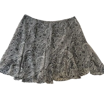 Falda Y2K 2000s Negra Paisley Volantes Talla Grande 2X Fairy Grunge Whimsygoth Foto 1 de 4