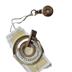 NUEVO JUEGO DE 2 DIJES COLGANTES DE CRISTAL ORO ROSA MICHAEL KORS NUEVOS CON ETIQUETAS - Imagen 1 de 6