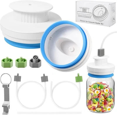 Kit de sellador de conservas de tarro de masón mejorado - Juego de sellador con mangueras compatible con Fo Foto 1 de 4