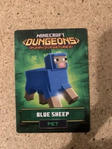 Minecraft Dungeons Arcade Cards: #135 Blue Sheep - Picture 1 of 2