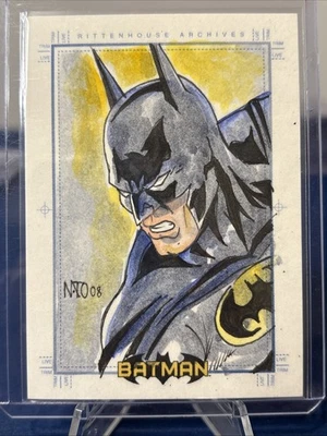 2008 Rittenhouse Archives Batman Archives Batman Sketch Card By Nonato RARE! - Image 1 of 2