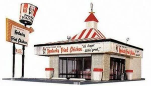WALTHERS LIFE-LIKE 4331394 Scala 1/87 HO KFC Kentucky Kit di Costruzione Pollo Fritto - Foto 1 di 3