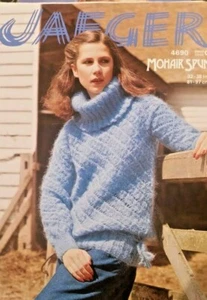 **Knitting Pattern**Ladies MOHAIR Sweater**Large Polo Neck** - Picture 1 of 1