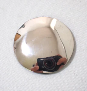 Mongolischer Schamane Exorzismus Schutz Silber Spiegel klein Handarbeit 4cm - Bild 1 von 3