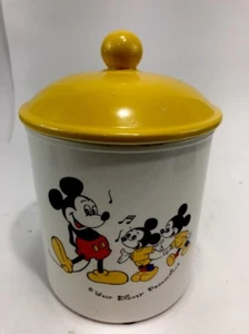 Vintage Walt Disney Keksdose Mickey Mouse Lutscher Dan Brechner gelb Vintage - Bild 1 von 12