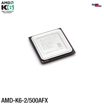 CPU AMD K6-2/500AFX 500MHZ 2.2V Core 3.3V Io Processor Socket 7 Retro - Image 1 of 2