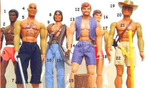 Figura Mattel Big Jim Jack Jeff Josh 1976 10" -- pierna brazo cabeza - rifle de camping ns Foto 1 de 1