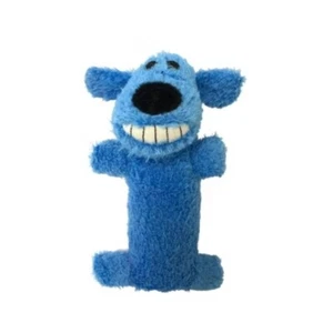 Multipet 6" Loofa The Original Interactive Plush Dog Toy - Blue - Picture 1 of 3