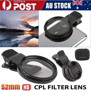 52mm CPL Phone Camera Lens for Most Smartphones Clip on Cellphone CPL Filter - Picture 1 of 11