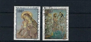 'FOUJITA,- LA VIGA Y EL NIÑO.- EL BAUTISMO DE CRISTO.- DAHOMEY SC C91-92 /68 - Imagen 1 de 2