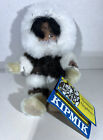 Kipmik Eskimo Doll Plush Anchorage Alaska Faux Fur Smiling Small Toy Lovey 8”