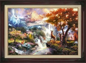 Thomas Kinkade ~ Bambi's First Year ~ 12x18 Publisher Proof Oil on Canvas - Picture 1 of 2