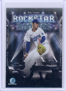 2025 Bowman Chrome Roki Sasaki RC Refractor #RR-20 Rockstar Rookies - Picture 1 of 2