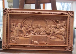 Last  Supper of  Jesus,Christ,sculpture,Icon,Large size - Picture 1 of 11
