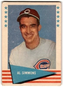 1961 Fleer Baseball Greats Al Simmons #77 CREASED Cincinnati Reds - Picture 1 of 2