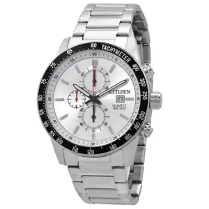 Citizen Men's Chronograph Quartz White Dial Watch - AN3680-50A NEW - Picture 1 of 4