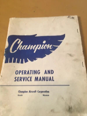 原装 Champion 飞机 7EC 和 7FC 操作、服务和零件手册 — 第 1/4 张图片