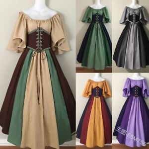 Gothic Renaissance Dress Women Elegant Long Dress Medieval Dress Cosplay Costume
