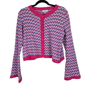 Fate Anthropologie Damen Cropped Pullover Cardigan Medium Bell Bohemian Preppy - Bild 1 von 7