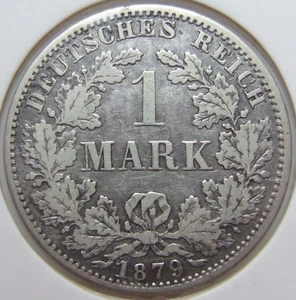 Coin Deutsches Reich Kaiserreich Silver 1 Mark 1879 A In Very Fine / Fine - Picture 1 of 2