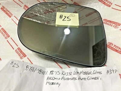 LEXUS RX350 RX450H DRIVER SIDE DOOR MIRROR GLASS 2010-2015 OEM LEFT LH - Image 1 of 3