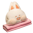 Plush Animal Travel Blanket Pillow Set Multifunctional Kawaii Bunny