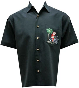 Christmas Bound via Motorcycle Bamboo Cay Embroidered Shirt - Picture 1 of 4