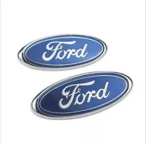 150x60MM FORD ABZEICHEN OVAL BLAU EMBLEM VORNE HINTEN FOCUS MONDEO TRANSIT BLACK - Bild 1 von 17