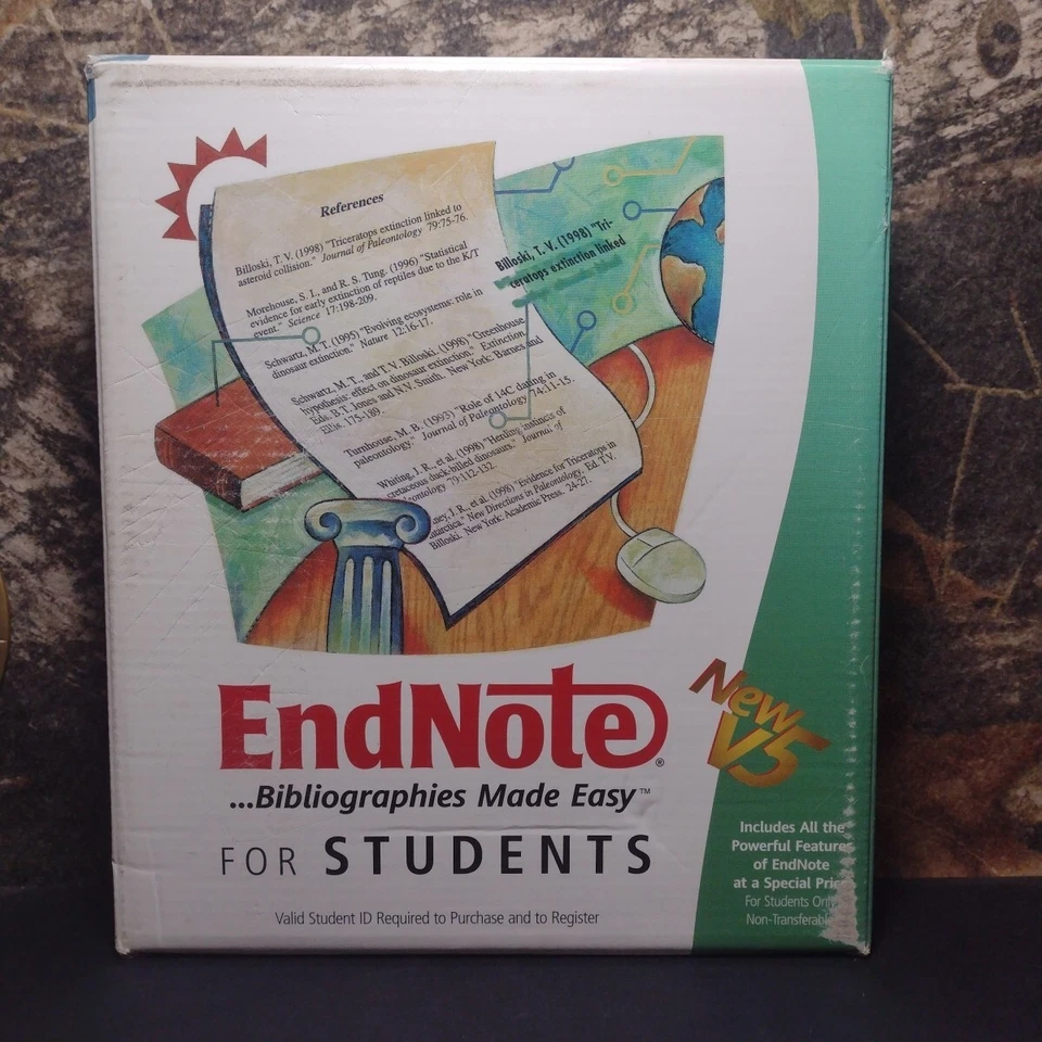 EndNote For Students V5 (Windows Edition, CD ROM) Bibliography creation Software - Image 1 of 4