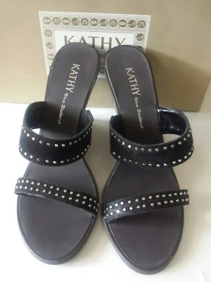 Tacón de cuña negro Kathy Van Zeeland talla 7 Foto 1 de 4