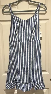 Old Navy blau gestreiftes Cami Rüschenkleid neu mit Etikett Damen Medium UVP $ 35 - Bild 1 von 6