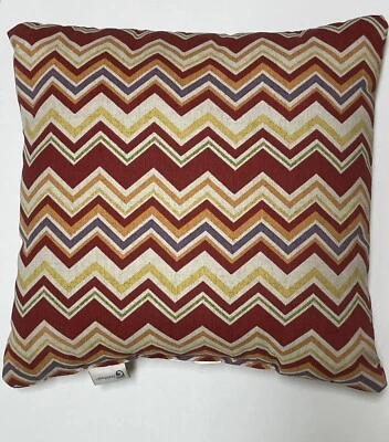 Arden Outdoor Accent Pillow Colorful Zigzag Pattern 16” - Image 1 of 4