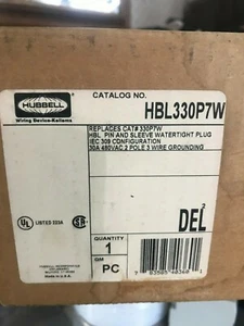 Hubbell HBL330P7W Pin & Sleeve wasserdichter Stecker 30 Amp Neu - Bild 1 von 1