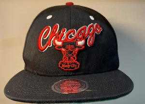 Chicago Bulls NBA Mitchell & Ness Snapback Black Cap VGC Unisex - Picture 1 of 7