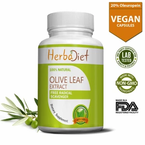 PURE Olive Leaf Extract 20% Oleuropein 500mg Kapseln Antioxidant Immune Support - Bild 1 von 5