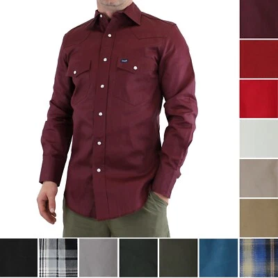 Wrangler Men's Western Shirt 2-Sawtooth Pockets, Snap Front, Long Sleeve, Serged - Image 1 of 4